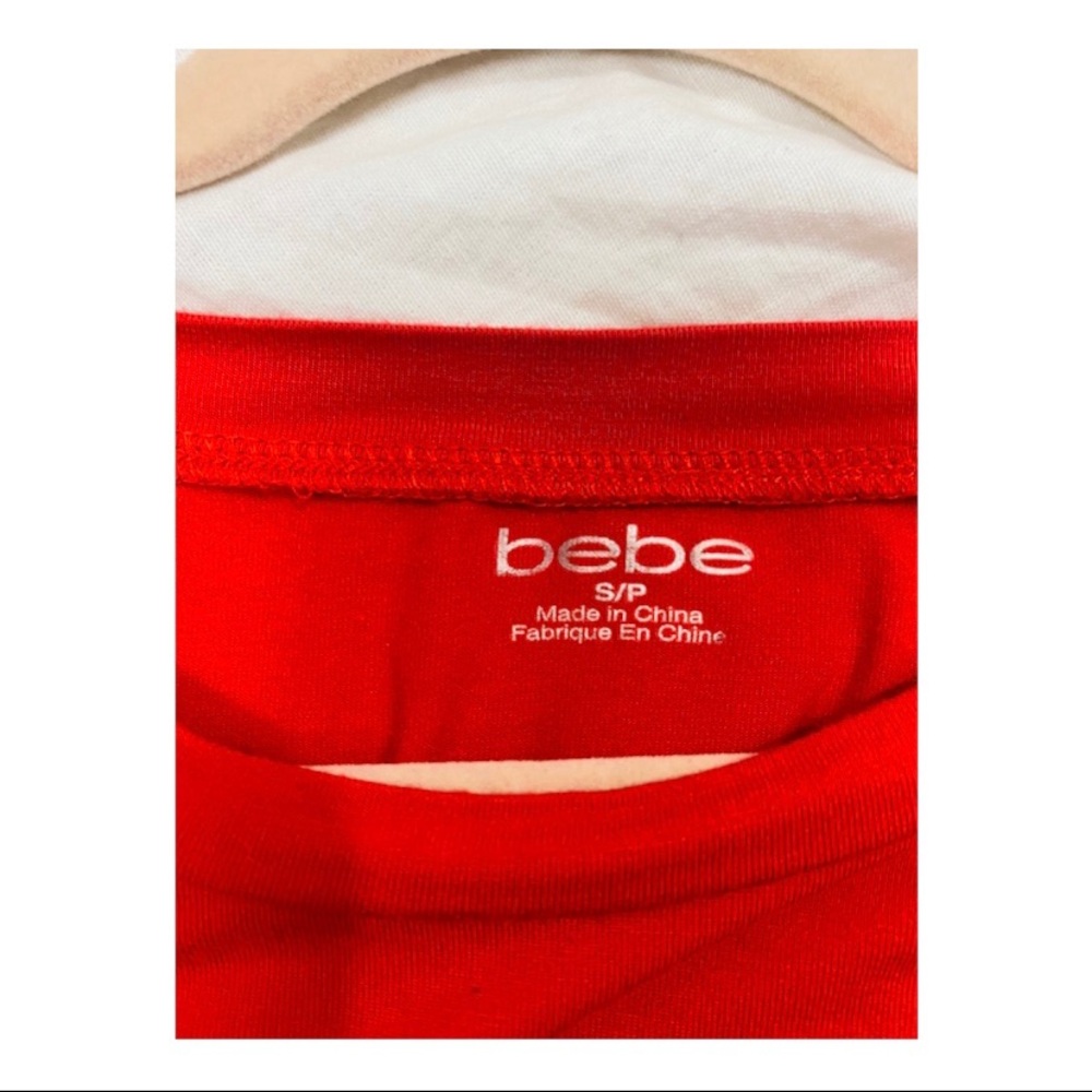 Red Bebe Rhinestone logo T-shirt - Picture 3 of 3